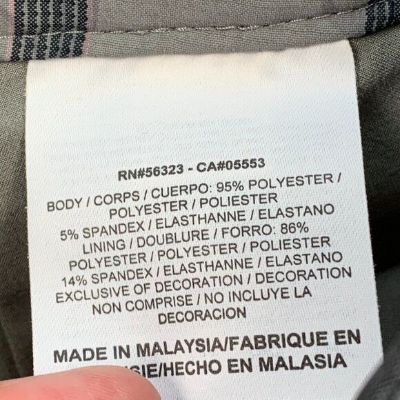 Nike Golf Skort sz 6 Shorts Under Skirt Gray Patterned Length 17" - Picture 8 of 9